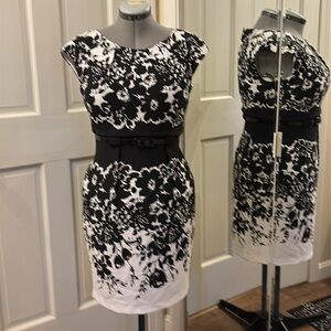 4P Black and White Dress